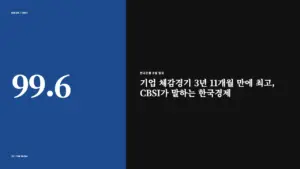 8월 CBSI 99.6 기업 체감경기 3년 11개월 만에 최고 대표 이미지