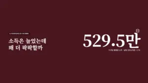가구소득 증가와 실질 근로소득 감소의 체감 차이를 보여주는 대표 이미지