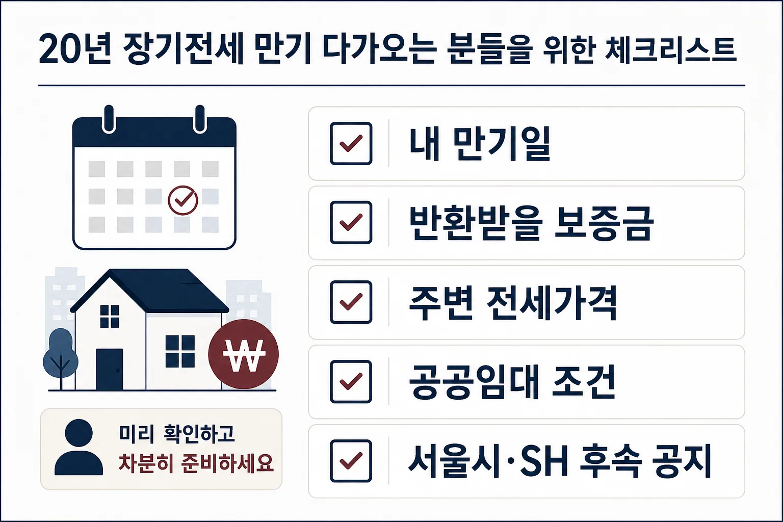 장기전세 만기 전 확인해야 할 만기일 보증금 전세가격 공공임대 조건 체크리스트