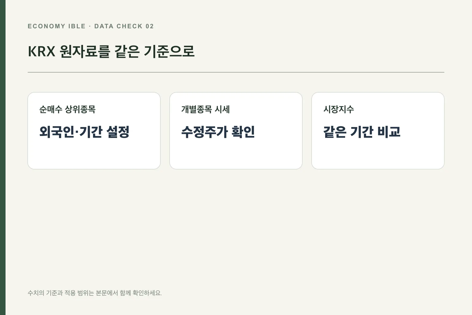 KRX에서 외국인 순매수와 종목 시세 데이터를 받는 순서